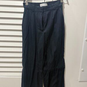 Abercrombie & Fitch Navy/Black Wide-Leg Work Pants XS
